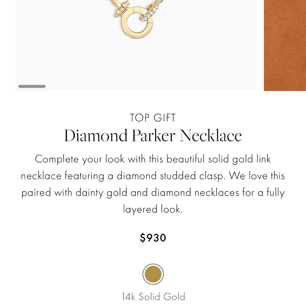 Gorjana Gold Diamond Parker Necklace